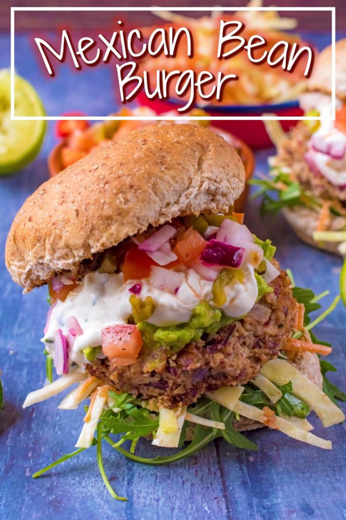 Mexican Bean Burger - Hungry Healthy Happy