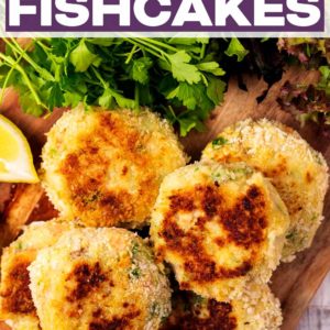 Salmon Fishcakes with a text title overlay.