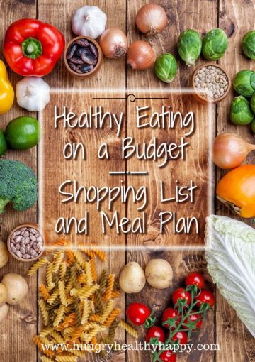 Healthy Eating Shopping List and Meal Plan - Hungry Healthy Happy
