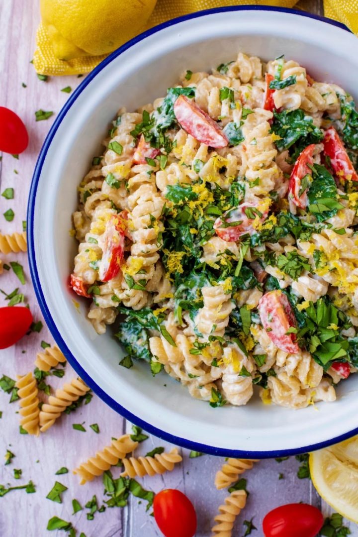 Creamy Lemon Pasta - Hungry Healthy Happy