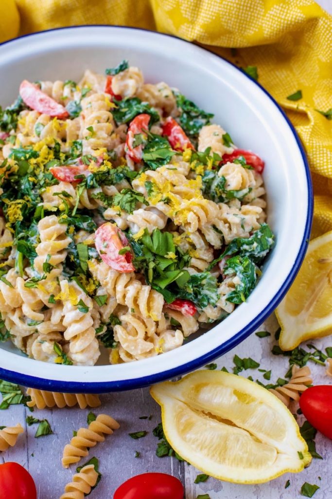 Creamy Lemon Pasta - Hungry Healthy Happy