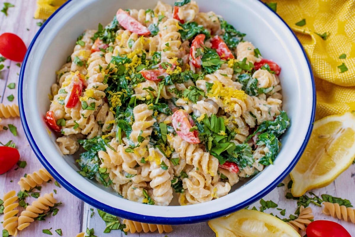 Creamy Lemon Pasta - Hungry Healthy Happy