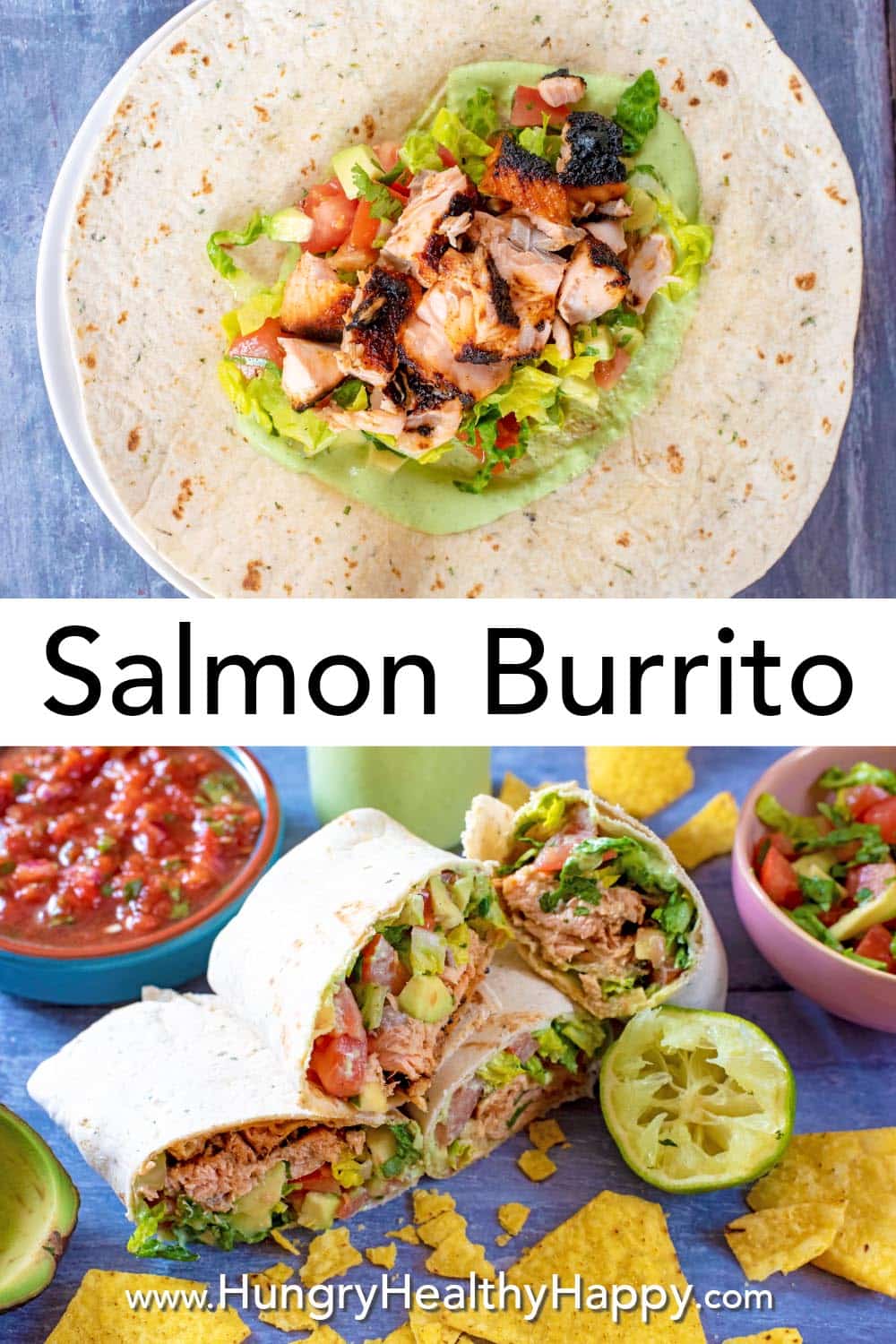 Salmon Burrito - Hungry Healthy Happy