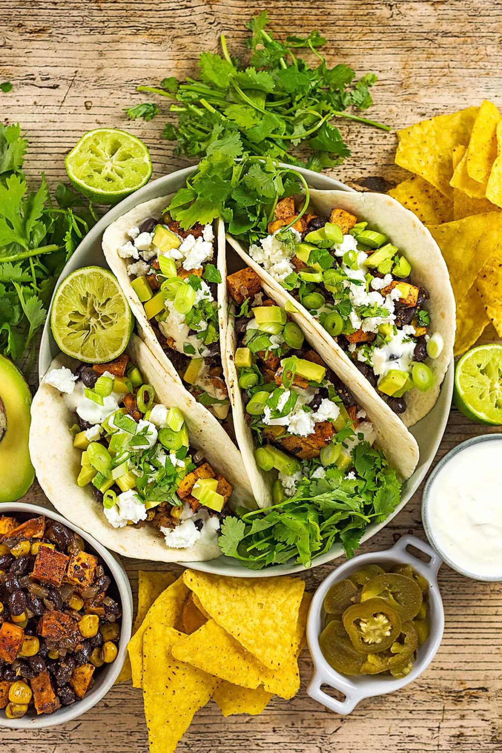 Sweet Potato and Black Bean Tacos - Hungry Healthy Happy