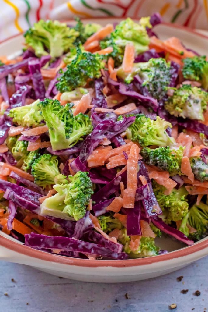Broccoli Slaw - coleslaw with a healthier green twist.