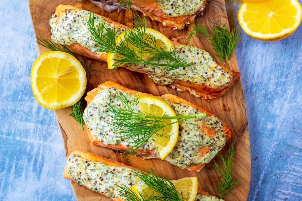 Creamy Dill Salmon - Hungry Healthy Happy