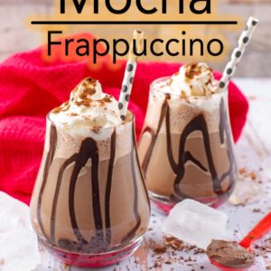 Two chMocha Frappuccino with a text title overlay.