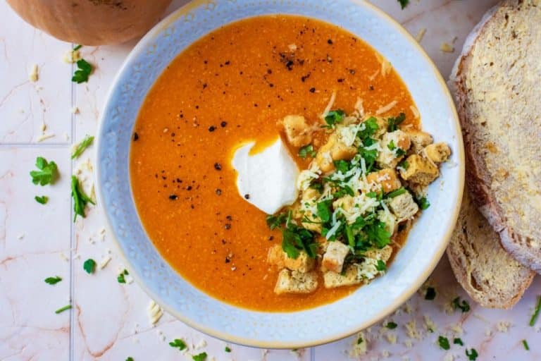 Sweet Potato And Butternut Squash Soup - Hungry Healthy Happy