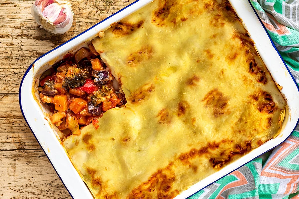 Roasted Vegetable Lasagna - Hungry Healthy Happy