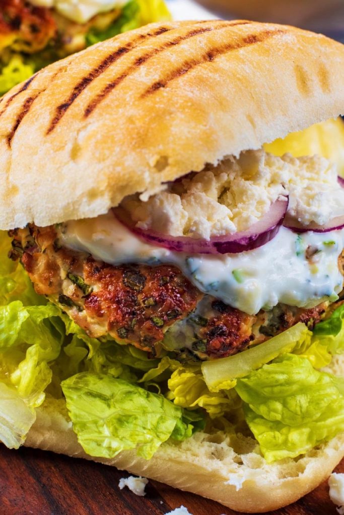 Greek Turkey Burgers - Hungry Healthy Happy