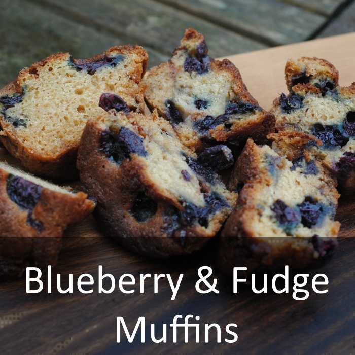 Blueberry and Fudge Muffins - Hungry Healthy Happy