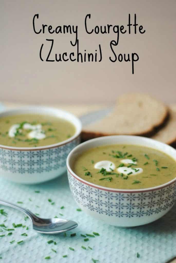 Creamy Courgette (Zucchini) Soup - Hungry Healthy Happy
