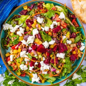 Easy Lentil Salad in a large round bowl.