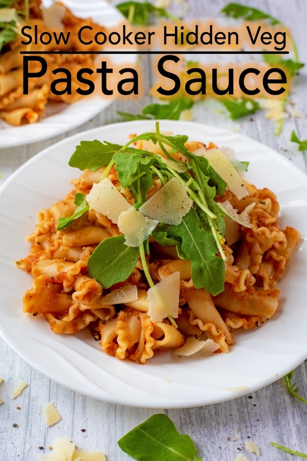 Slow Cooker Hidden Vegetable Pasta Sauce - Hungry Healthy Happy