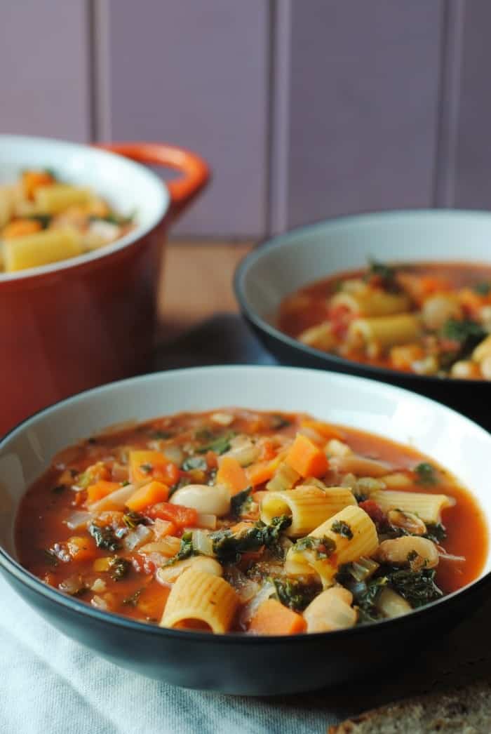 Pasta e Fagioli Soup (Pasta and Bean Soup) - Hungry Healthy Happy