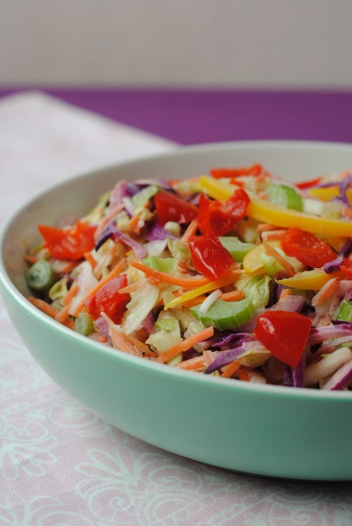 Healthy Summer Coleslaw - Hungry Healthy Happy