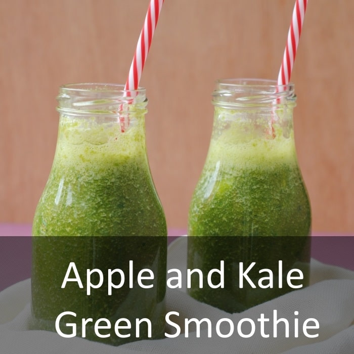 Apple and Kale Green Smoothie - Hungry Healthy Happy