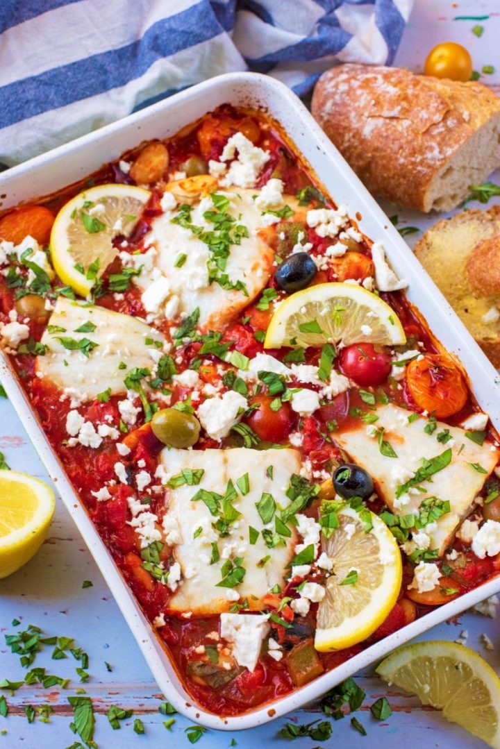 Mediterranean Baked Cod Hungry Healthy Happy