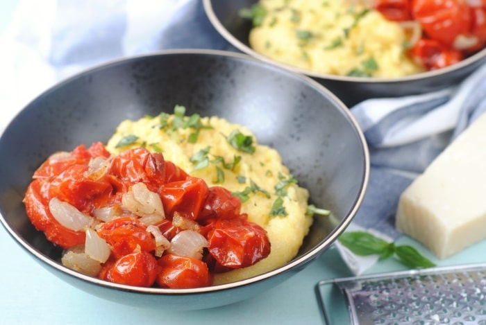 Creamy Polenta With Roasted Tomatoes Easy Healthy Recipes Home