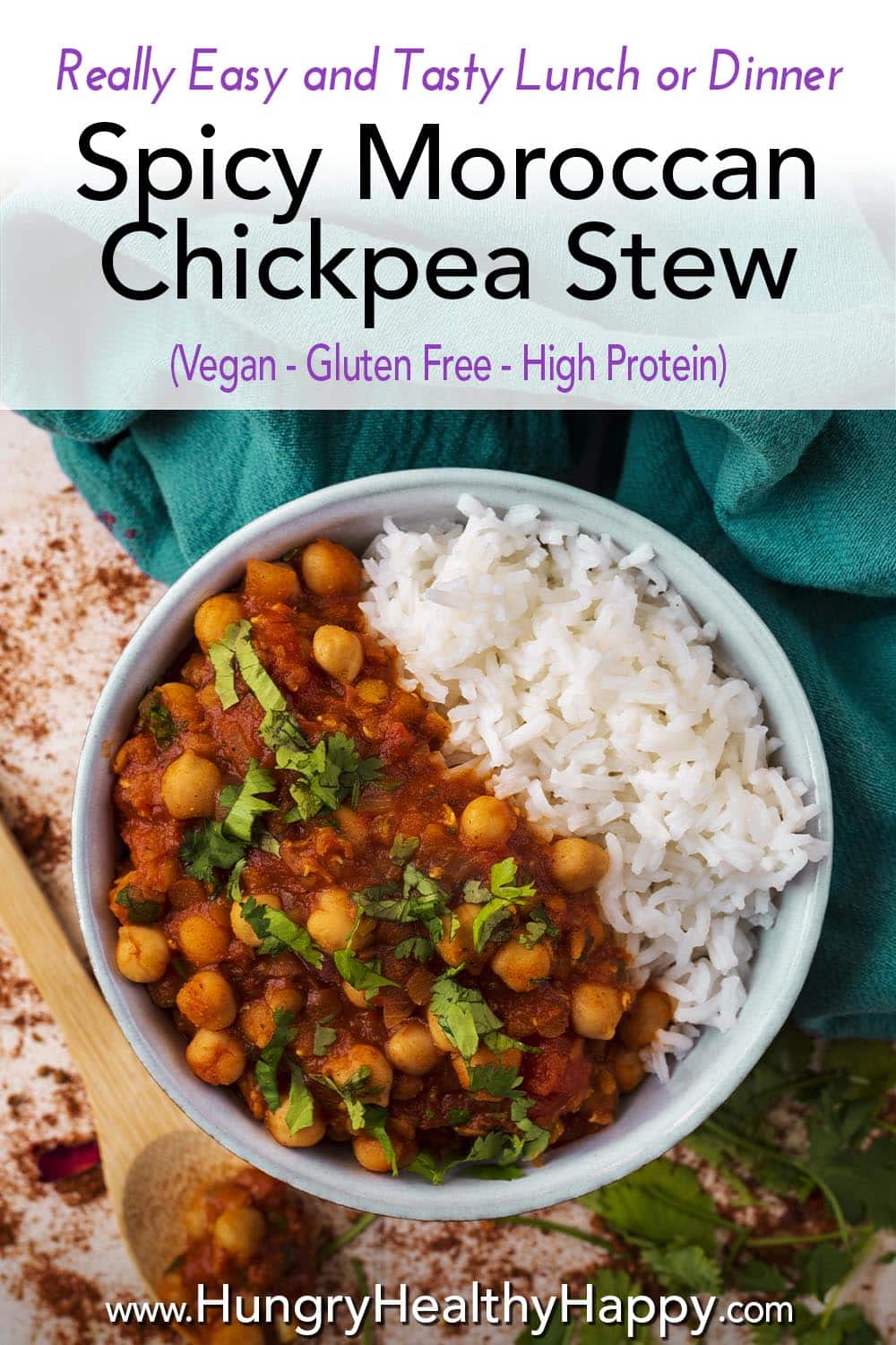 Moroccan Chickpea Stew - Hungry Healthy Happy