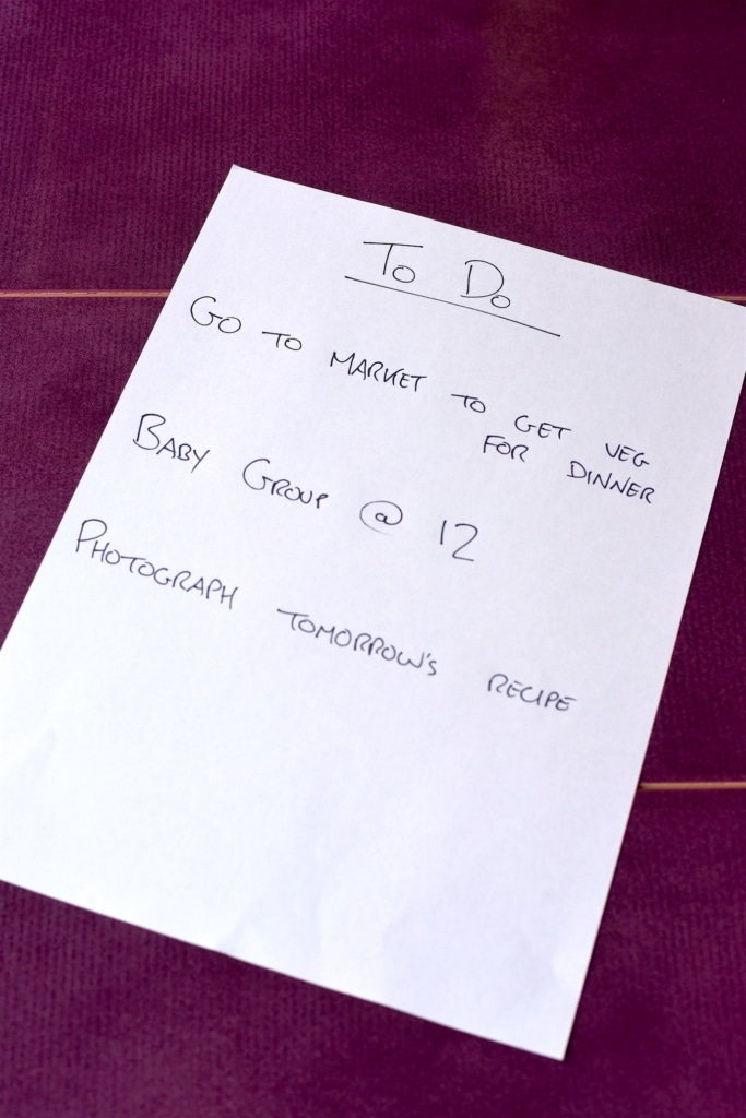 A To-Do List written out in pen on a sheet of paper