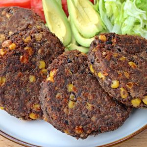 Spicy Black Turtle Bean Burgers