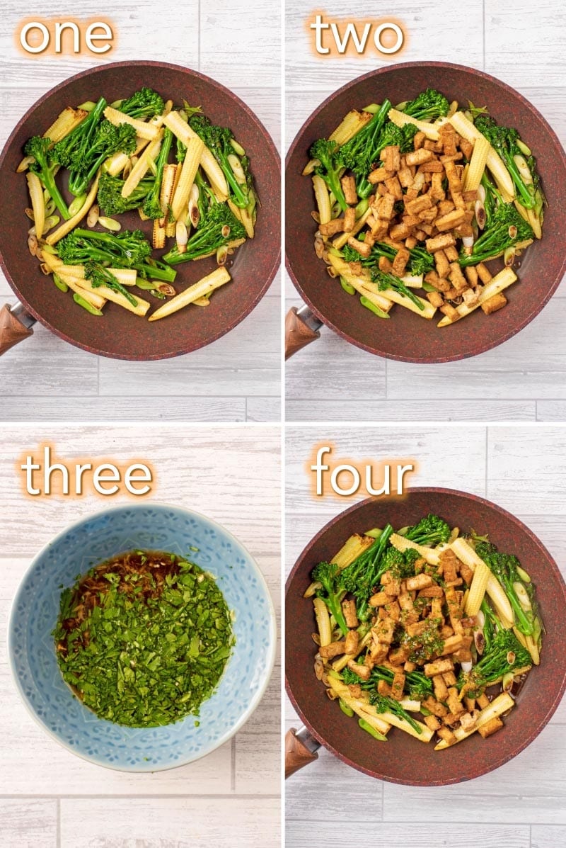 Step by step process to make Tofu Teriyaki Stir Fry.