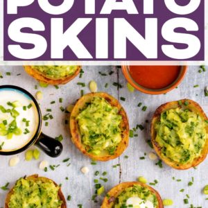 Loaded Potato Skins with a text title overlay.