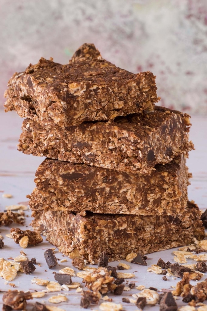 No Bake Chocolate And Peanut Butter Oat Squares Easy Healthy Recipes Home And Garden Projects