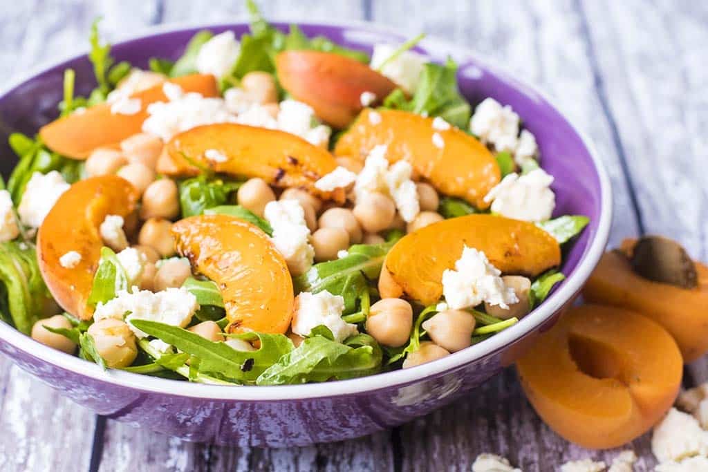 Apricot Chickpea And Feta Salad Hungry Healthy Happy