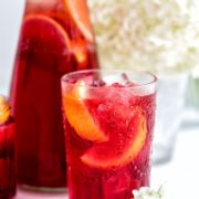Hibiscus redcurrant iced tea