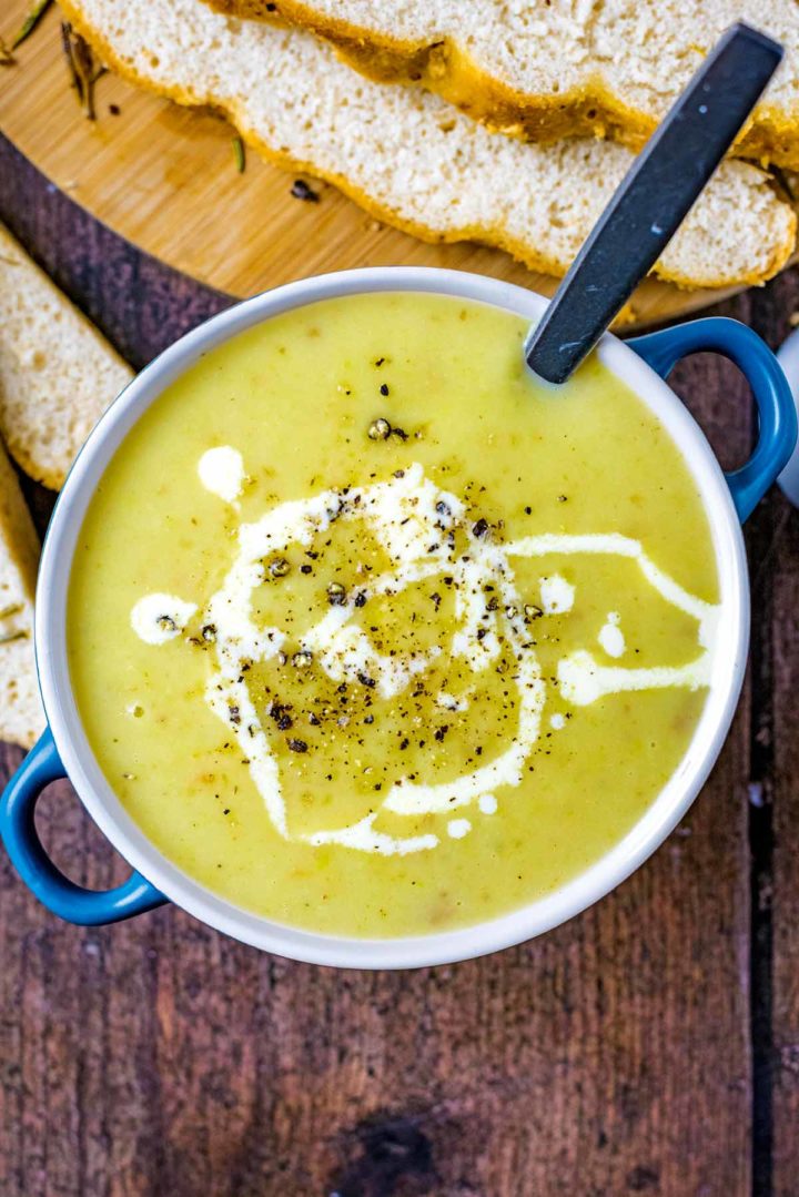 Potato and Leek Soup - Hungry Healthy Happy