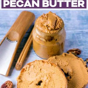 Maple pecan butter with a text title overlay.