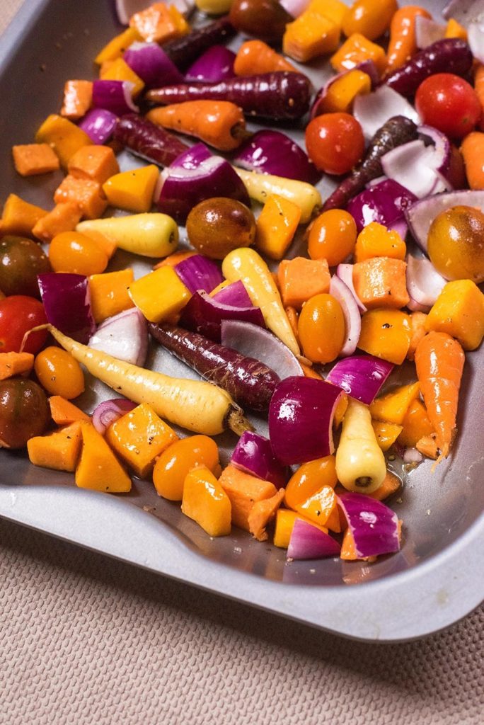 Roasted Autumn Vegetable Salad - Hungry Healthy Happy