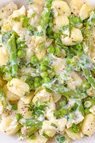 Spring Green Vegetable Gnocchi - Hungry Healthy Happy