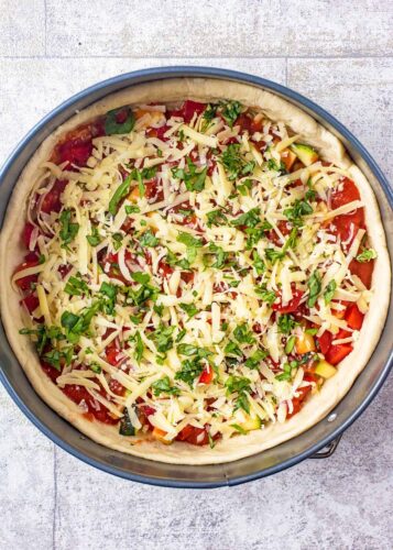 Healthier Chicago Deep Dish Pizza - Hungry Healthy Happy