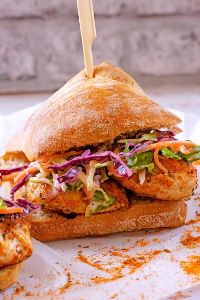 Cajun Chicken Burger - Hungry Healthy Happy