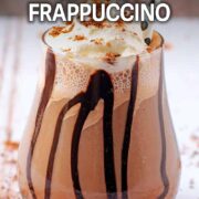 Mocha frappuccino with a text overlay title.