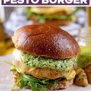 Chicken Pest Burger with a text title overlay.