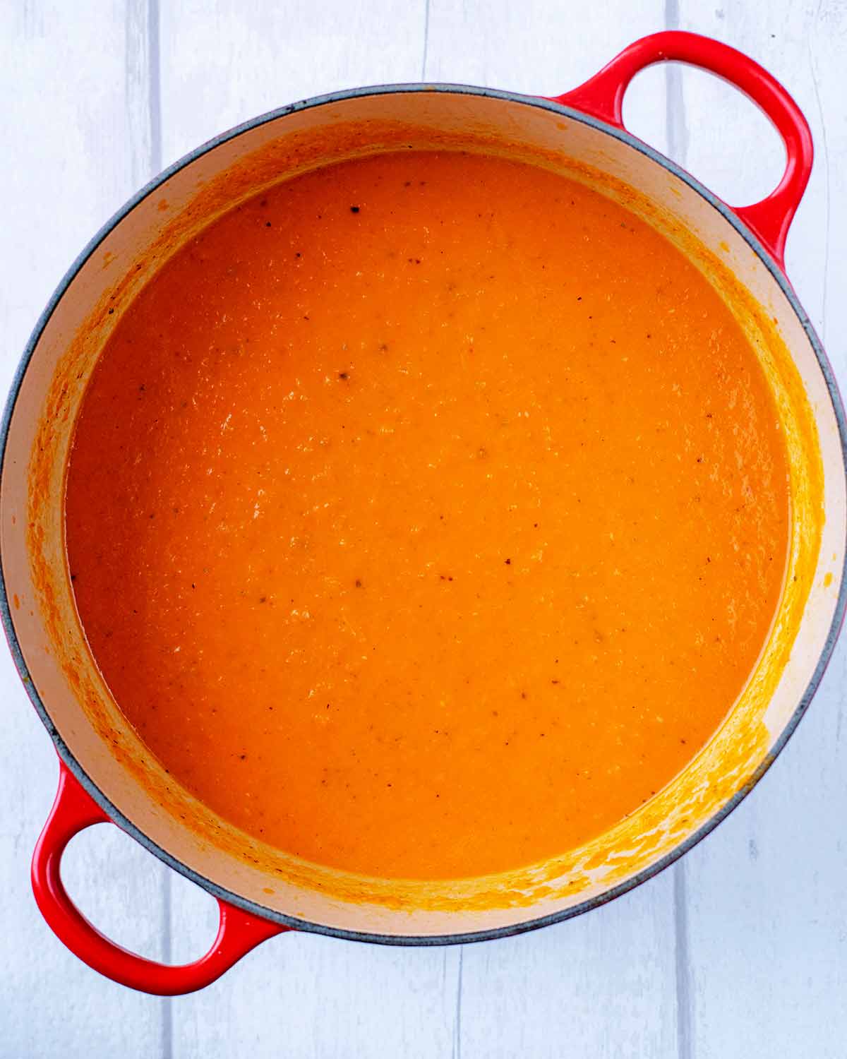 Everything now blended into soup.