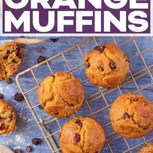 Cranberry Orange Muffins with a text title overlay.