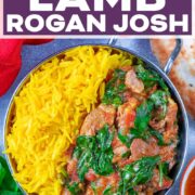 Slow cooker lamb rogan josh with a text title overlay.
