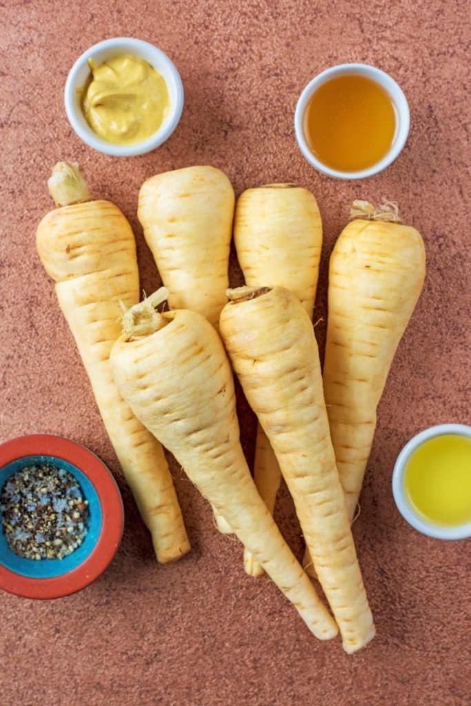 Mustard and Honey Roasted Parsnips - Hungry Healthy Happy