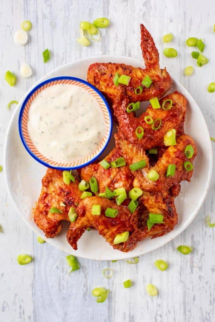 BBQ Baked Chicken Wings - Hungry Healthy Happy