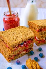 Healthy Peanut Butter And Jelly Sandwich - Hungry Healthy Happy