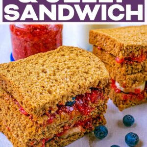 Peanut Butter and Jelly Sandwich with a text title overlay.