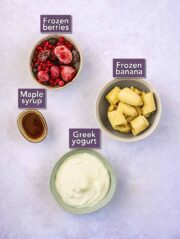 Easy 5 Minute Healthy Frozen Yogurt - Hungry Healthy Happy