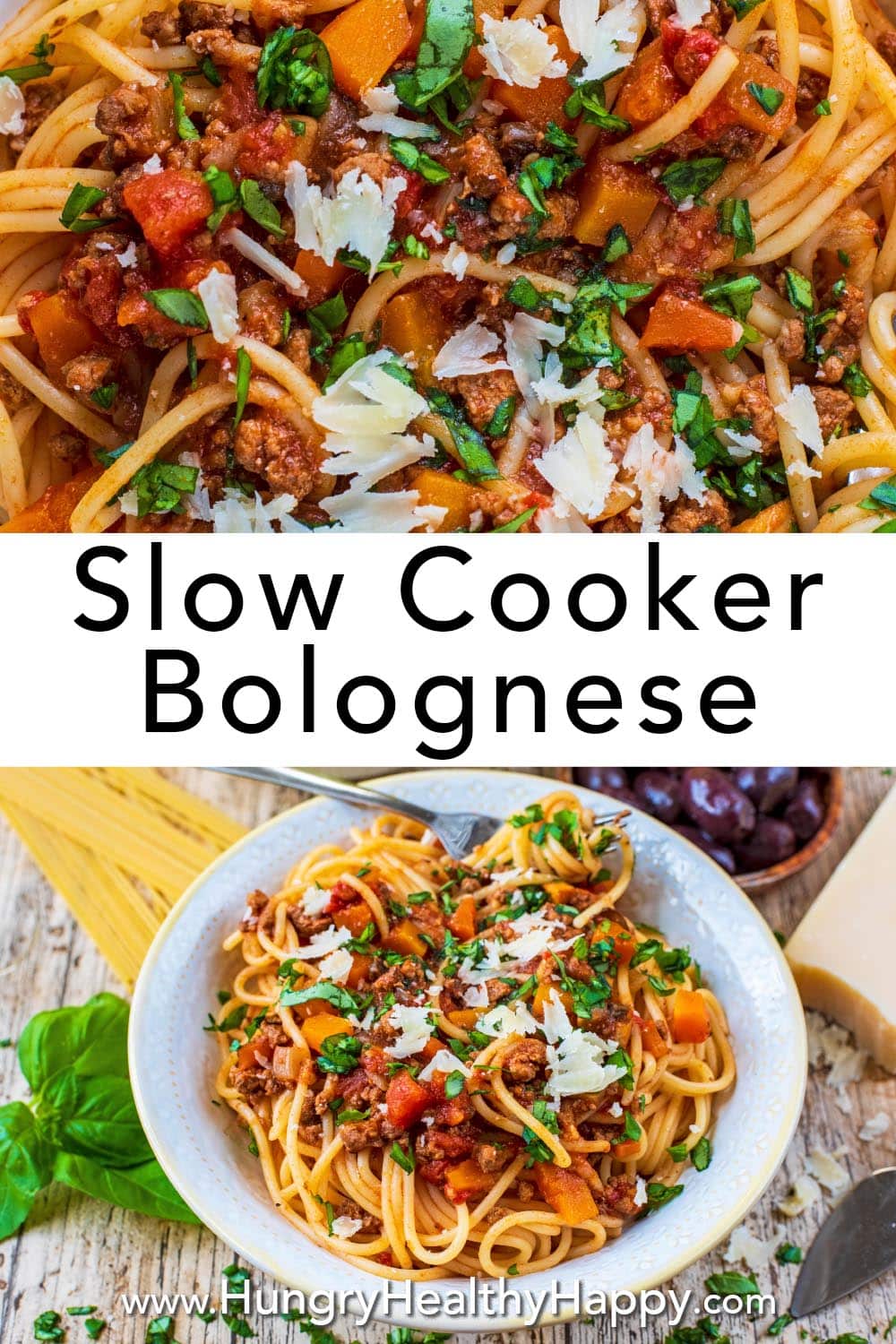 Slow Cooker Bolognese - Hungry Healthy Happy