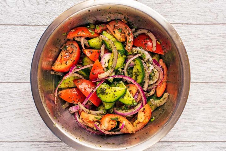 Cucumber Tomato Salad - Hungry Healthy Happy