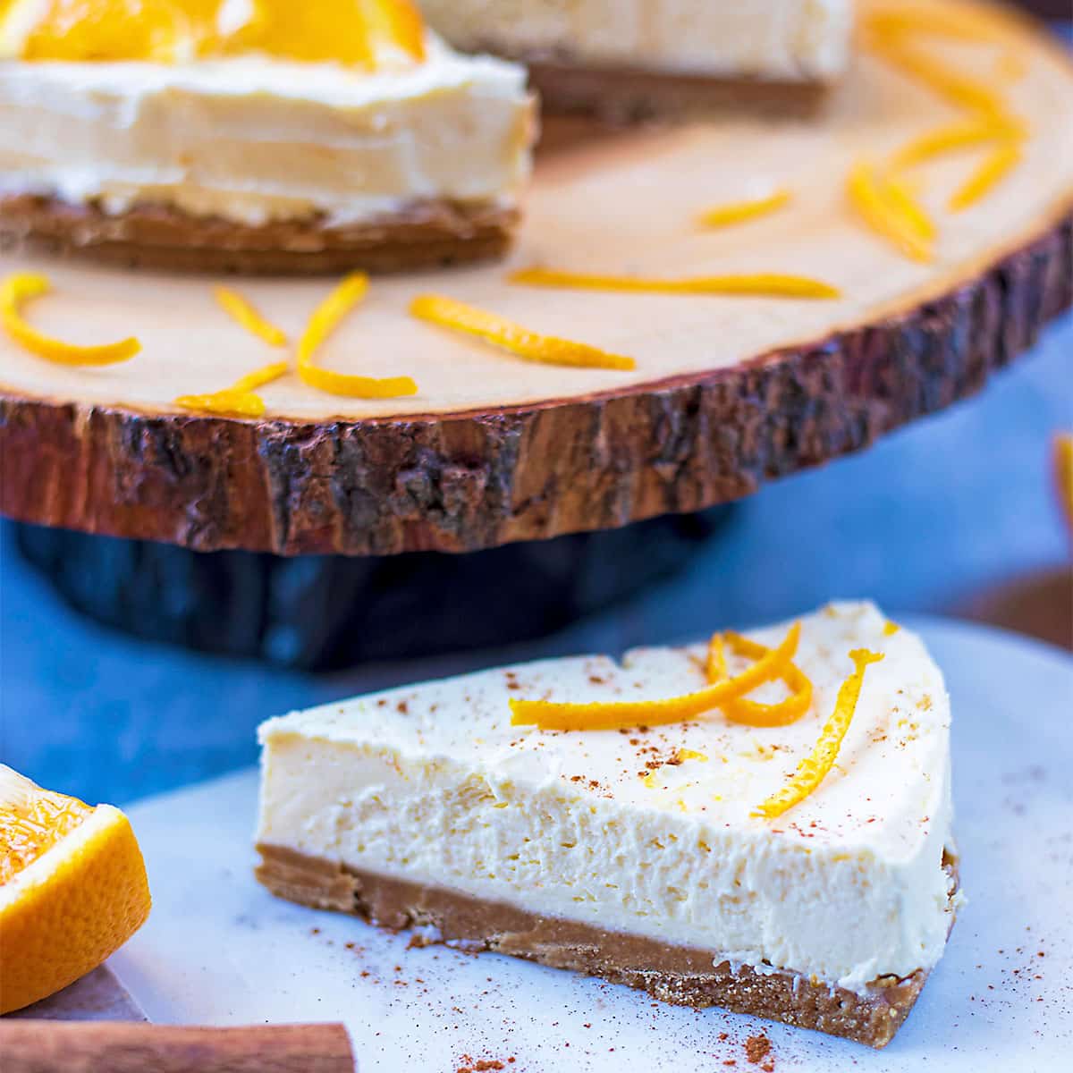 Christmas Cheesecake (Chocolate, Orange &amp; Cinnamon) - Hungry Healthy Happy